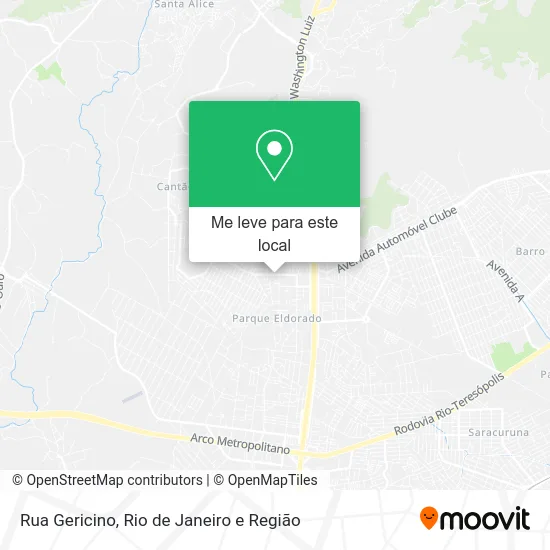 Rua Gericino mapa