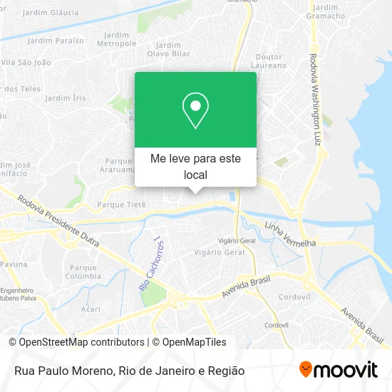 Rua Paulo Moreno mapa