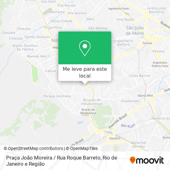 Praça João Moreira / Rua Roque Barreto mapa