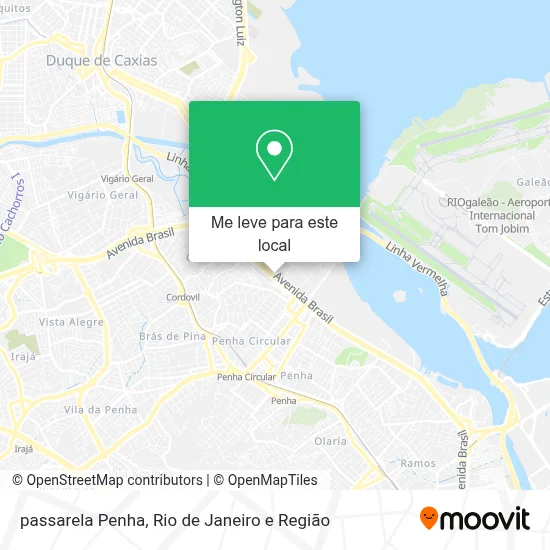 passarela Penha mapa