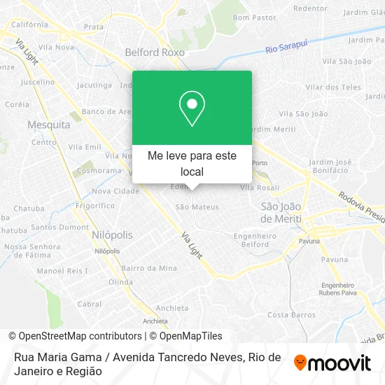 Rua Maria Gama / Avenida Tancredo Neves mapa
