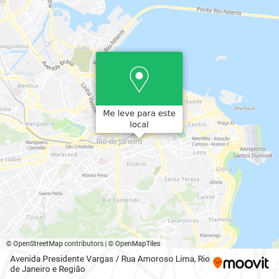 Avenida Presidente Vargas / Rua Amoroso Lima mapa