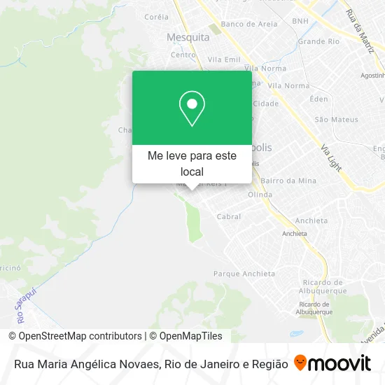 Rua Maria Angélica Novaes mapa