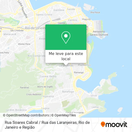 Rua Soares Cabral / Rua das Laranjeiras mapa