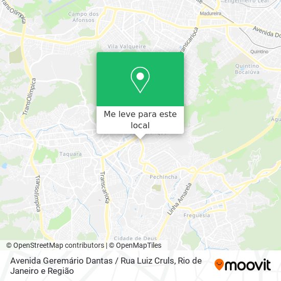 Avenida Geremário Dantas / Rua Luiz Cruls mapa