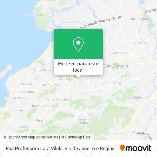 Rua Professora Lara Vilela mapa