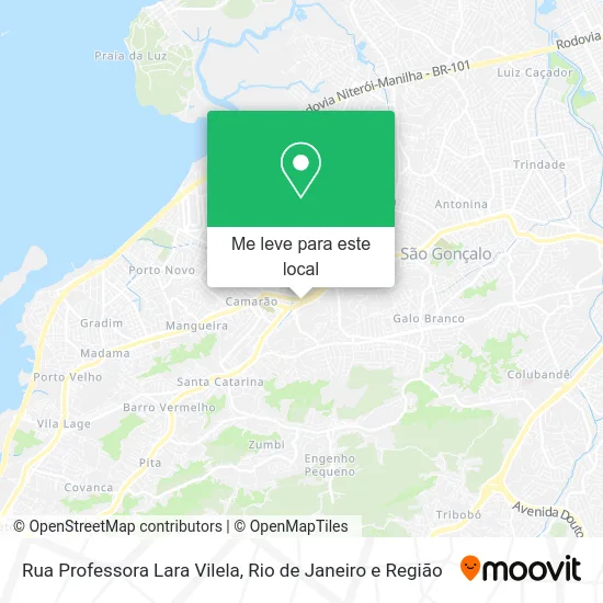 Rua Professora Lara Vilela mapa