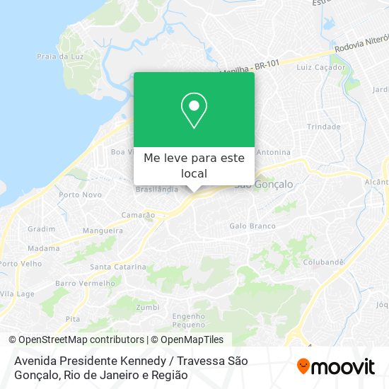 Avenida Presidente Kennedy / Travessa São Gonçalo mapa