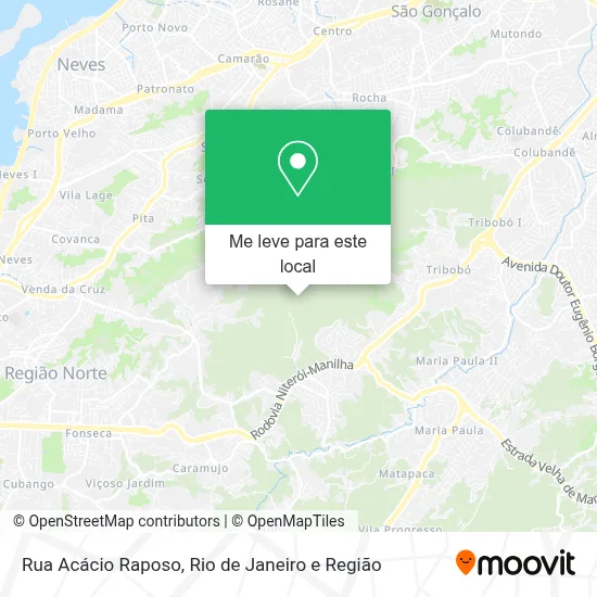 Rua Acácio Raposo mapa