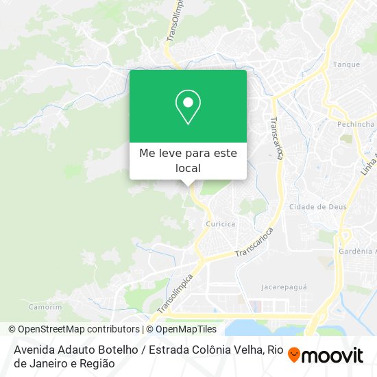 Avenida Adauto Botelho / Estrada Colônia Velha mapa
