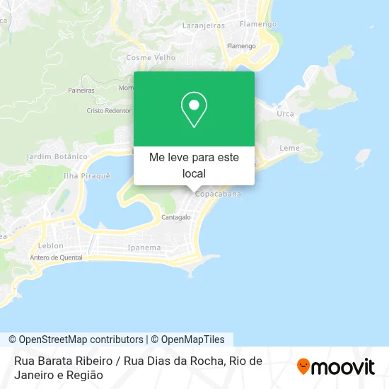 Rua Barata Ribeiro / Rua Dias da Rocha mapa