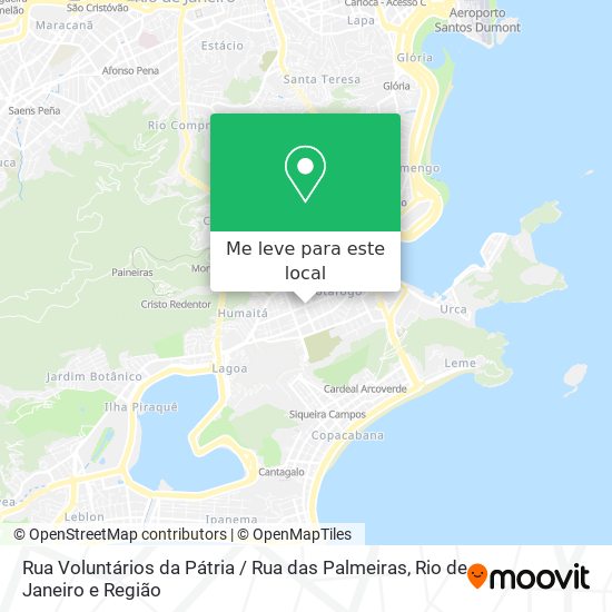 Rua Voluntários da Pátria / Rua das Palmeiras mapa