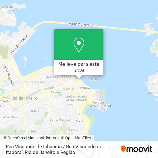 Rua Visconde de Inhaúma / Rua Visconde de Itaboraí mapa