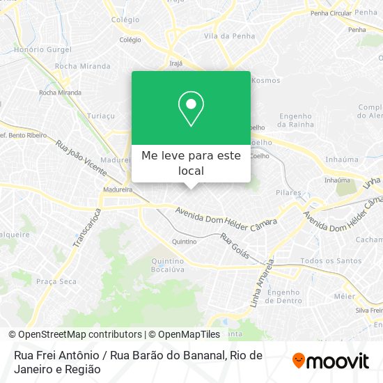 Rua Frei Antônio / Rua Barão do Bananal mapa