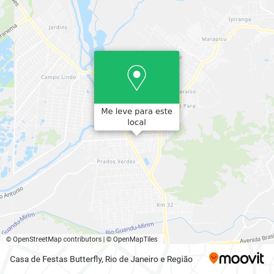 Casa de Festas Butterfly mapa