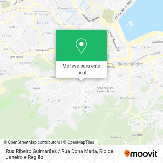 Rua Ribeiro Guimarães / Rua Dona Maria mapa