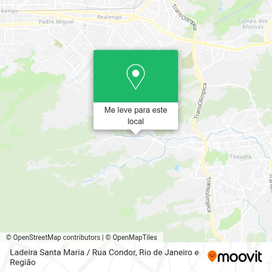 Ladeira Santa Maria / Rua Condor mapa