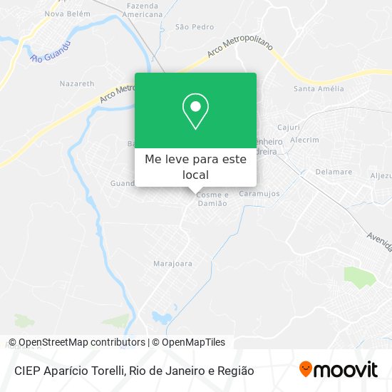 CIEP Aparício Torelli mapa
