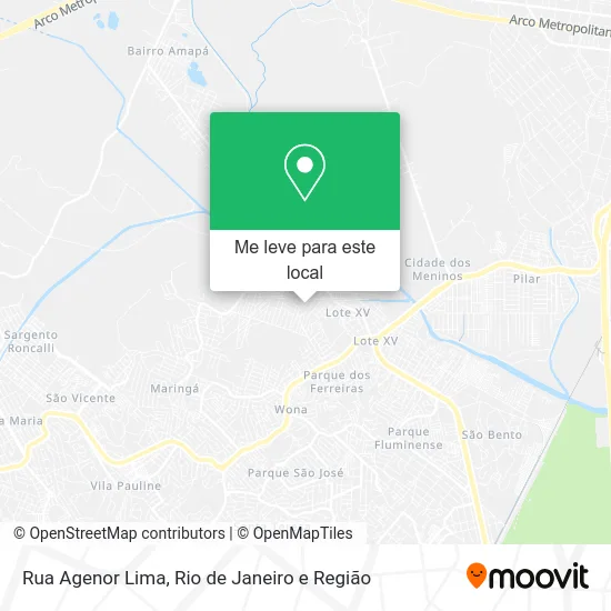 Rua Agenor Lima mapa