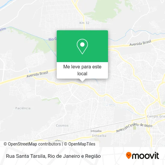 Rua Santa Tarsila mapa