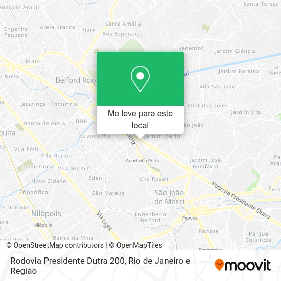 Rodovia Presidente Dutra 200 mapa