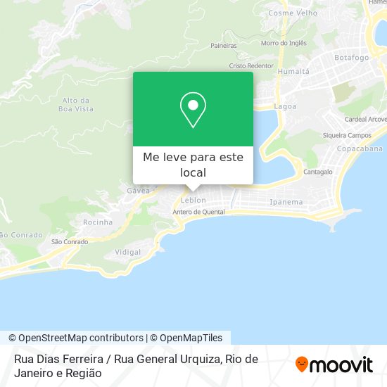 Rua Dias Ferreira / Rua General Urquiza mapa
