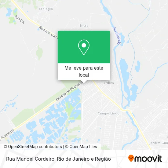 Rua Manoel Cordeiro mapa
