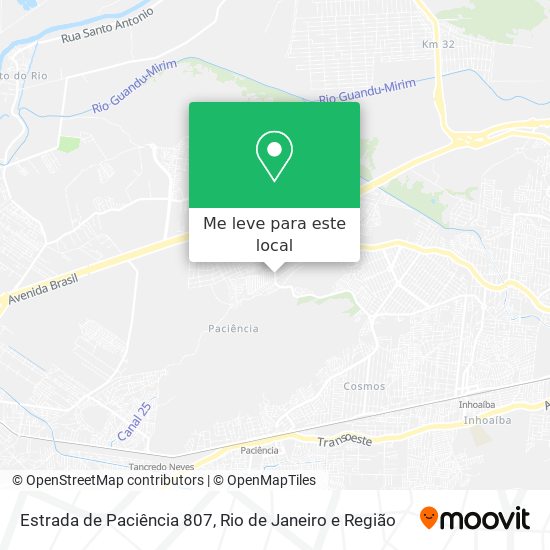 Estrada de Paciência 807 mapa