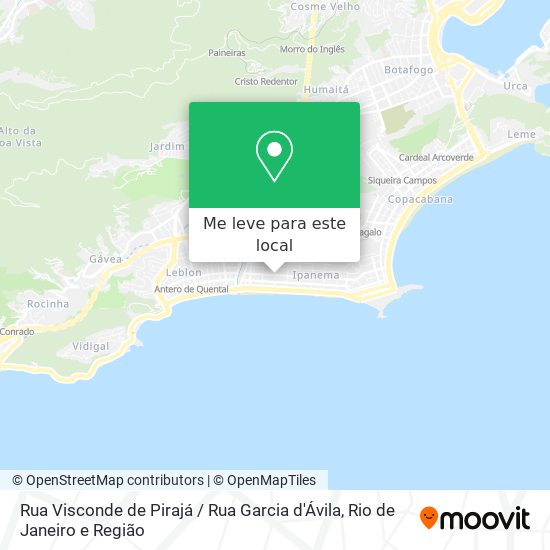 Rua Visconde de Pirajá / Rua Garcia d'Ávila mapa