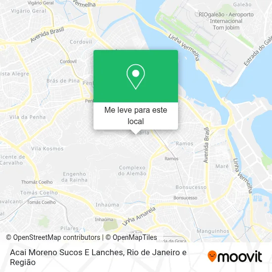 Acai Moreno Sucos E Lanches mapa