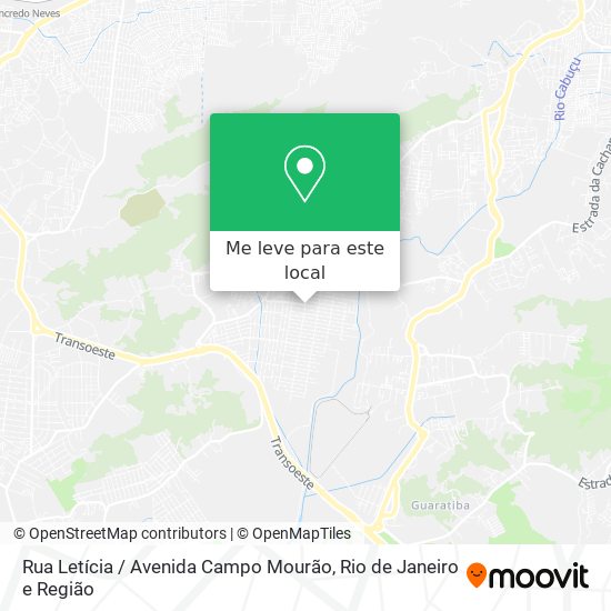 Rua Letícia / Avenida Campo Mourão mapa