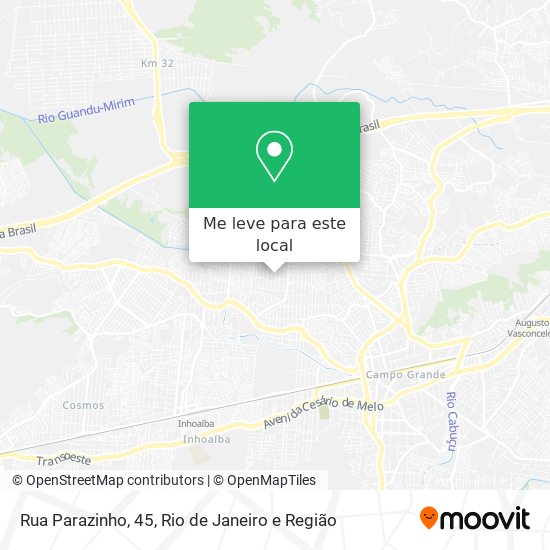 Rua Parazinho, 45 mapa
