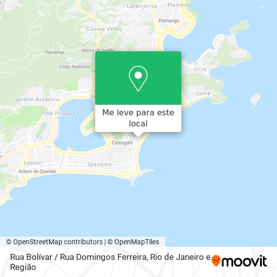 Rua Bolívar / Rua Domingos Ferreira mapa