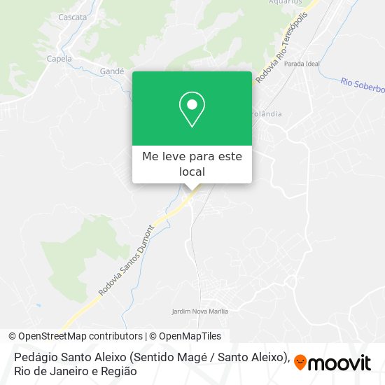 Pedágio Santo Aleixo (Sentido Magé / Santo Aleixo) mapa