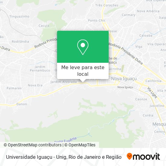Universidade Iguaçu - Unig mapa