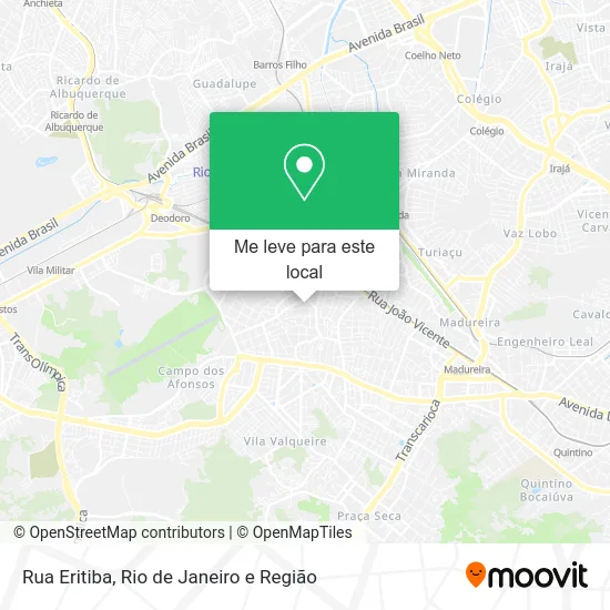 Rua Eritiba mapa