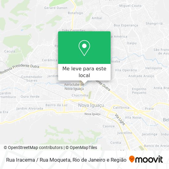 Rua Iracema / Rua Moqueta mapa