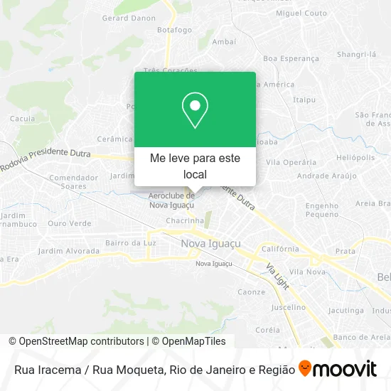 Rua Iracema / Rua Moqueta mapa