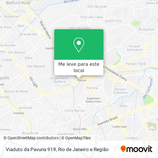 Viaduto da Pavuna 919 mapa