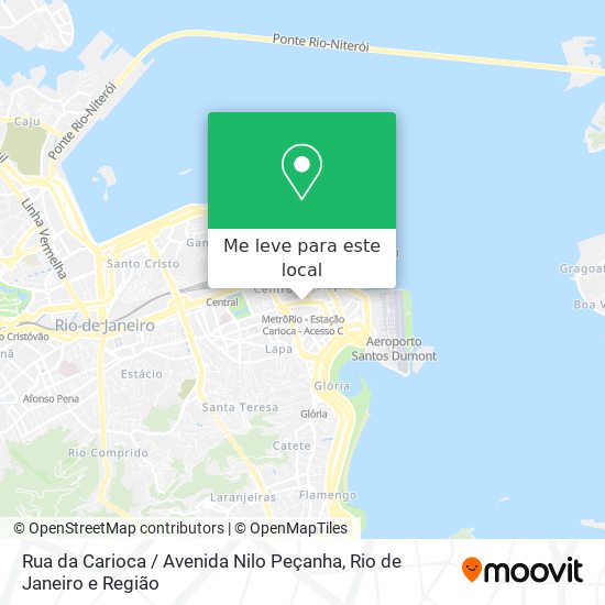 Rua da Carioca / Avenida Nilo Peçanha mapa