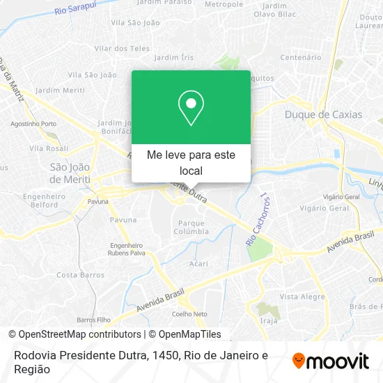 Rodovia Presidente Dutra, 1450 mapa