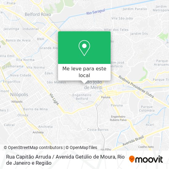 Rua Capitão Arruda / Avenida Getúlio de Moura mapa