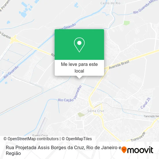 Rua Projetada Assis Borges da Cruz mapa