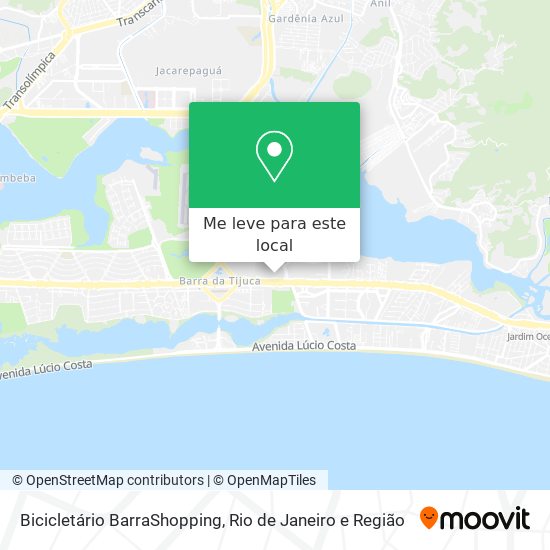 Bicicletário BarraShopping mapa