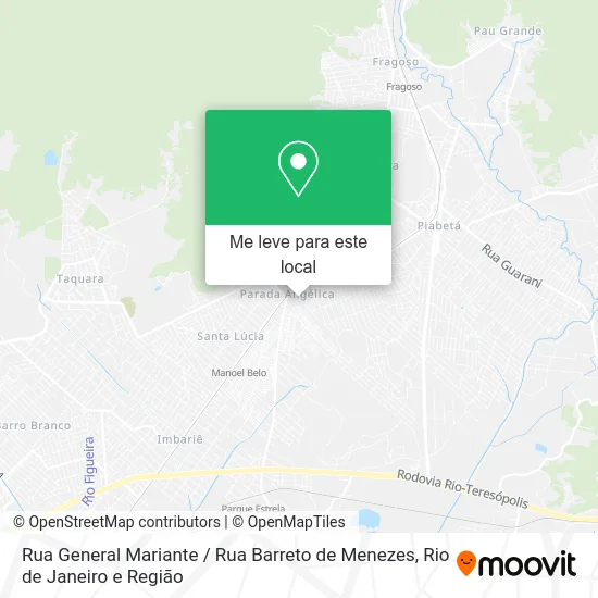 Rua General Mariante / Rua Barreto de Menezes mapa