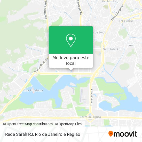 Rede Sarah RJ mapa