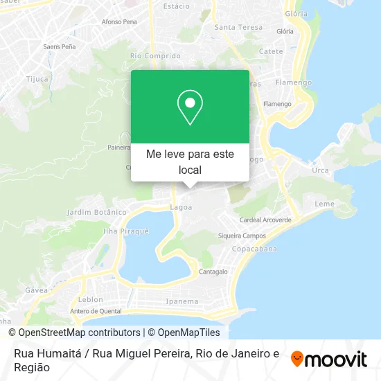 Rua Humaitá / Rua Miguel Pereira mapa
