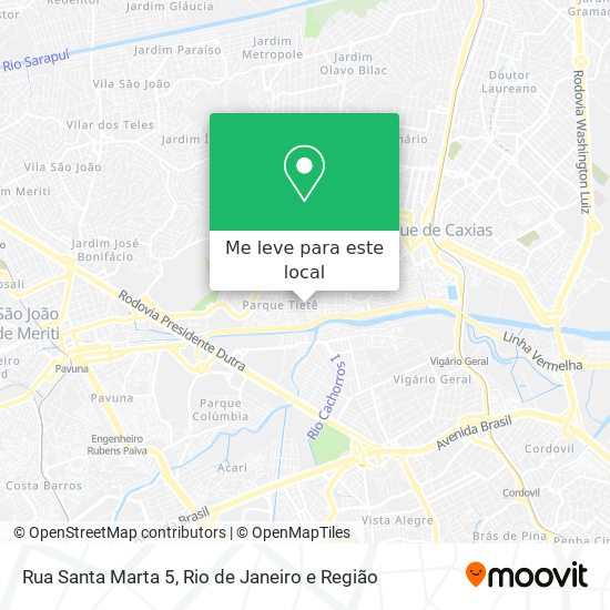 Rua Santa Marta 5 mapa