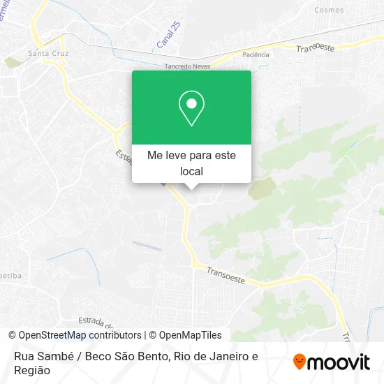 Rua Sambé / Beco São Bento mapa