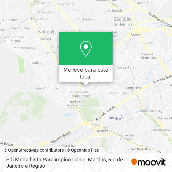 Edi Medalhista Paralímpico Daniel Martins mapa